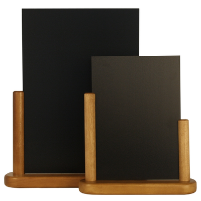 Tabuľa na menu s dreveným podstavcom v prírodnej farbe 150x100 mm | CONTACTO, 7685/150