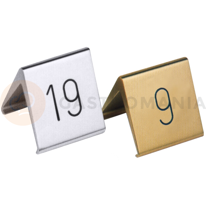 Informačné štítky s číslom, hliník, zlatá barva 500x500 mm | CONTACTO, 1067/520
