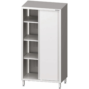 Nerezová skriňa s posuvnými dvierkami 1200x600x2000 mm, 3 police | STALGAST, 981616120