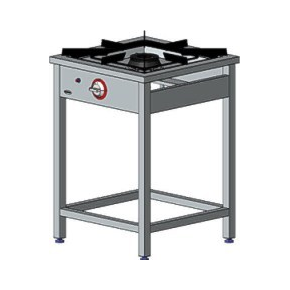 Gastronomický plynový sporák 1 horák, 600x600x850 mm, 7 kW | EGAZ, TG-107.II