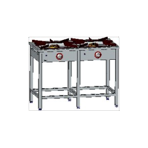 Gastronomický plynový sporák 2 horáky, 1150x600x850 mm, 2x9 kW | EGAZ, TG-220.II