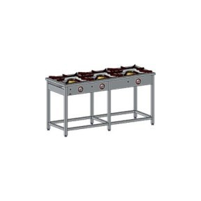Gastronomický plynový sporák 3 horáky, 1690x600x850 mm, 3x7 kW | EGAZ, TG-321.II