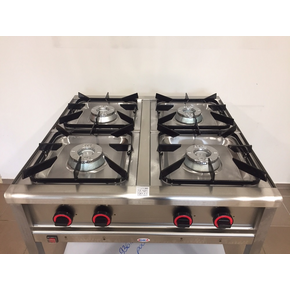 Gastronomický plynový sporák 4 horáky, 900x900x850 mm bez policou, 1x3,5+1x5+1x7+1x9 kW | EGAZ, TG-425.II