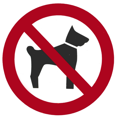 Informačné štítky &quot;zákaz psov&quot; Ø 100 mm | CONTACTO, 7675/013