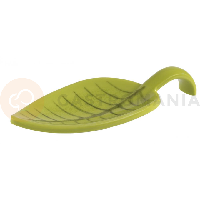 Lyžica dezertová z melamínu, zelená 100x45 mm | APS, Leaf