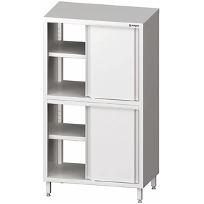 Nerezová skriňa dvojitá priechodná s posuvnými dvierkami 800x500x1800 mm | STALGAST, 981665080