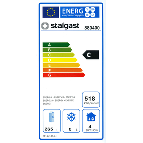 Chladiaca skriňa biela UR-400 350 l | STALGAST, 880400