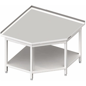 Nerezový pracovní stůl s policí 700x700x850 mm, rohový | STALGAST, 980127070