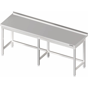 Nerezový pracovný stôl bez police 2500x700x850 mm, prístenný | STALGAST, 980037250