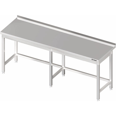 Nerezový pracovný stôl bez police 2000x600x850 mm, prístenný | STALGAST, 980036200