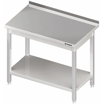Nerezový pracovný stôl s policou 1100x700x850 mm, prístenný | STALGAST, 980047110