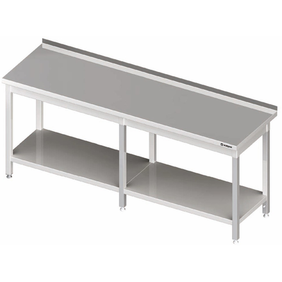 Nerezový pracovný stôl s policou 2000x700x850 mm, prístenný | STALGAST, 980057200