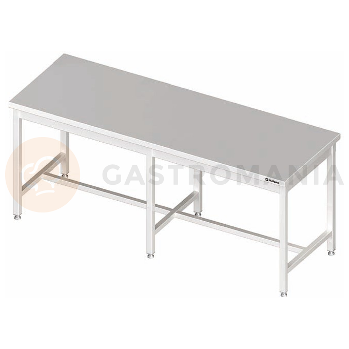 Nerezový pracovní stůl bez police 2700x700x850 mm, centrální | STALGAST, 980097270