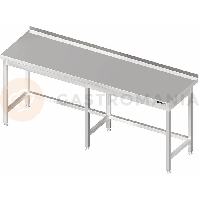 Nerezový pracovný stôl bez police 2200x600x850 mm, prístenný | STALGAST, 980036220