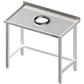 Nerezový pracovný stôl s otvorom na odpad 1300x600x850 mm, prístenný | STALGAST, 980926130