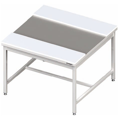 Nerezový pracovní stůl s pracovní deskou z polyethylenu 1100x1400x850 mm, centrální | STALGAST, 980604110