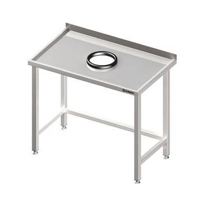 Nerezový pracovný stôl s otvorom na odpad 1000x600x850 mm, prístenný | STALGAST, 980926100