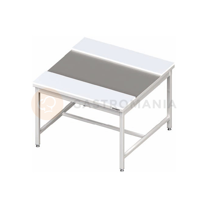 Nerezový pracovní stůl s pracovní deskou z polyethylenu 1300x1200x850 mm, centrální | STALGAST, 980602130