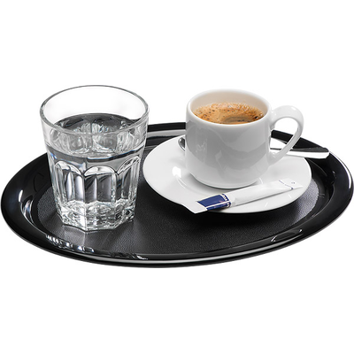 Tácka čierna na servírovanie kávy 285x215x15 mm, melamín | APS, Kaffeehaus
