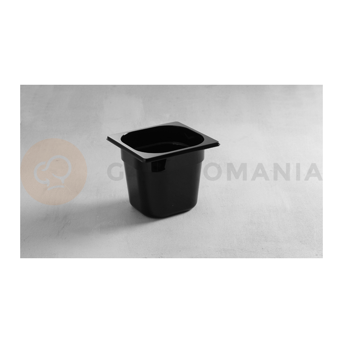 Gastronádoba GN 1/6 65 mm, čierny polykarbonát | HENDI, 862735