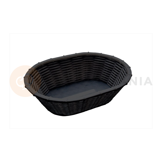 Oválny košík na pečivo 230x170x65 mm, čierna | APS, Wickre Look