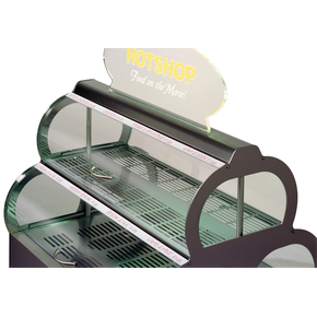 Stolná teplá vitrína PE2 inox | UNIS, Hot Spot