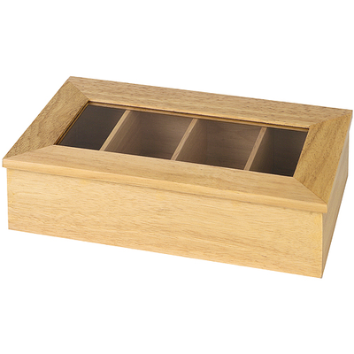 Krabica na čaj, jasné drevo bez nápisu 335x200x90 mm | APS, 11576
