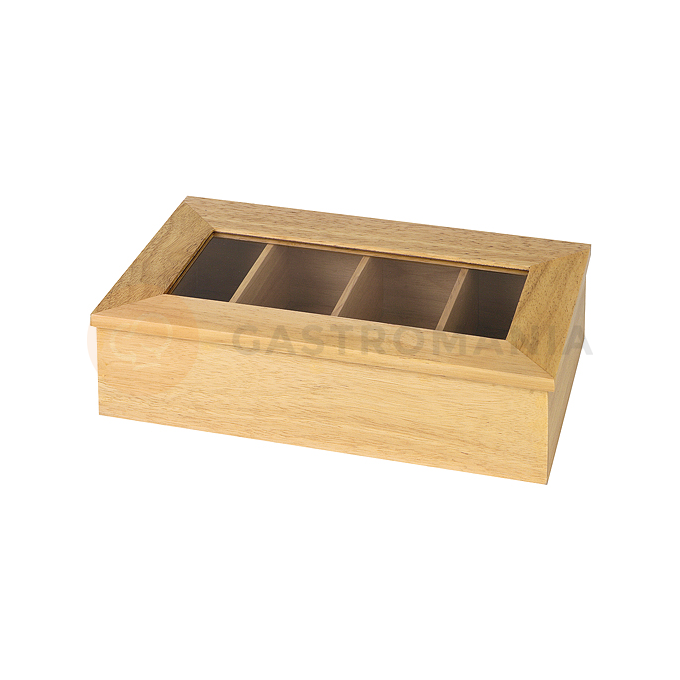 Krabica na čaj, jasné drevo bez nápisu 335x200x90 mm | APS, 11576