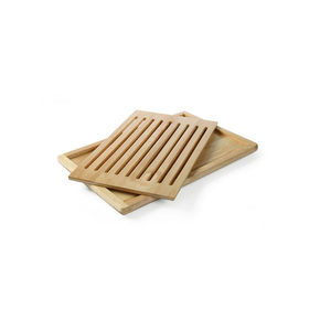 Drevená Doska na krájanie chleba s odnímatelnou mriežkou 475x322 mm | HENDI, 505502