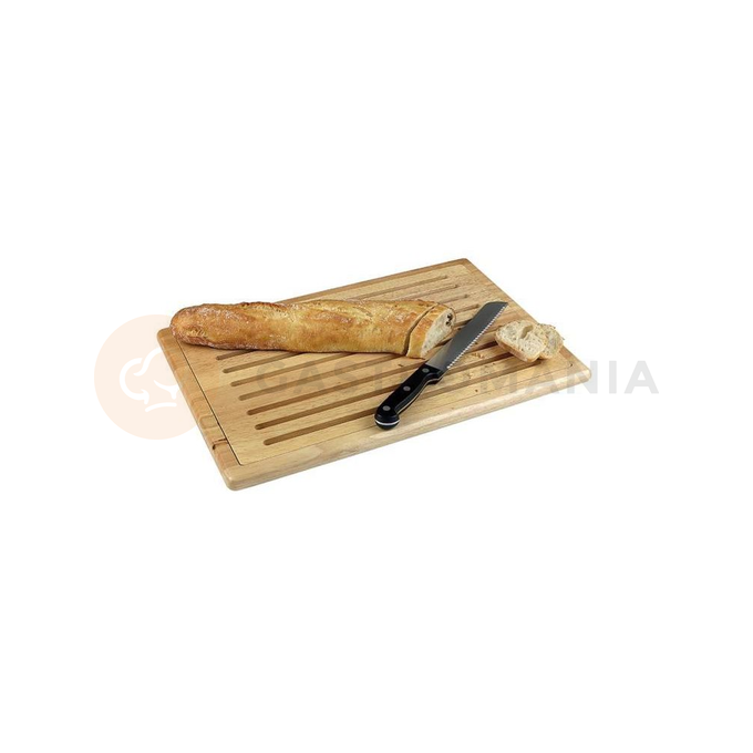 Drevená Doska na krájanie chleba s odnímatelnou mriežkou 475x322 mm | HENDI, 505502