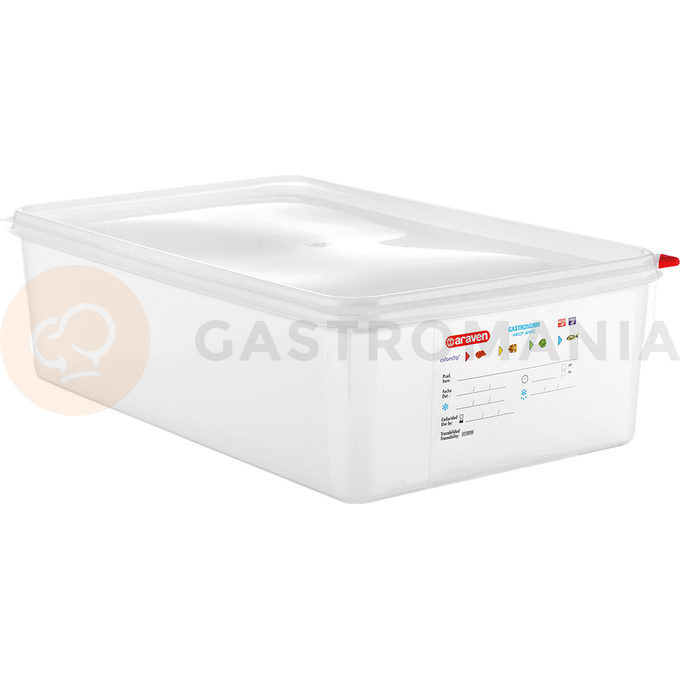 Gastronádoba GN 1/1 150 mm z polypropylénu HACCP | ARAVEN, 161155