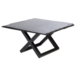 Bufetový podstavec pod nádoby, imitácia tmavého dreva, 200x200x175 mm | APS, Wood