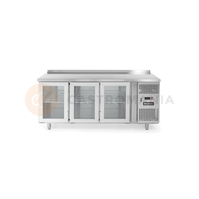 3-dverový presklený chladiaci stôl s bočným agregátom 1795x700x850 mm | HENDI, Profi Line