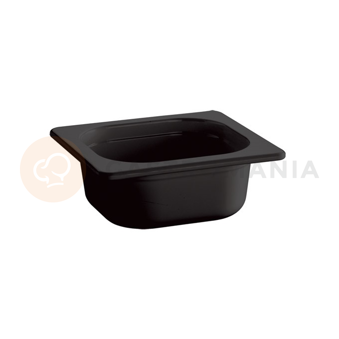 Gastronádoba GN 1/6 100 mm čierna, melamin | APS, Eco Line
