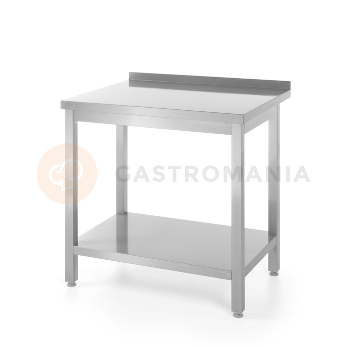 Nerezový pracovný stôl, prístenný s policou - montovaný, 1800x600x850 mm | HENDI, Bistro Line