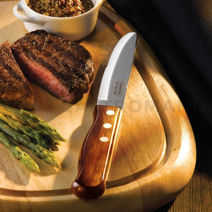 Nôž na steaky 218 mm, hnědý | TRAMONTINA, Polywood