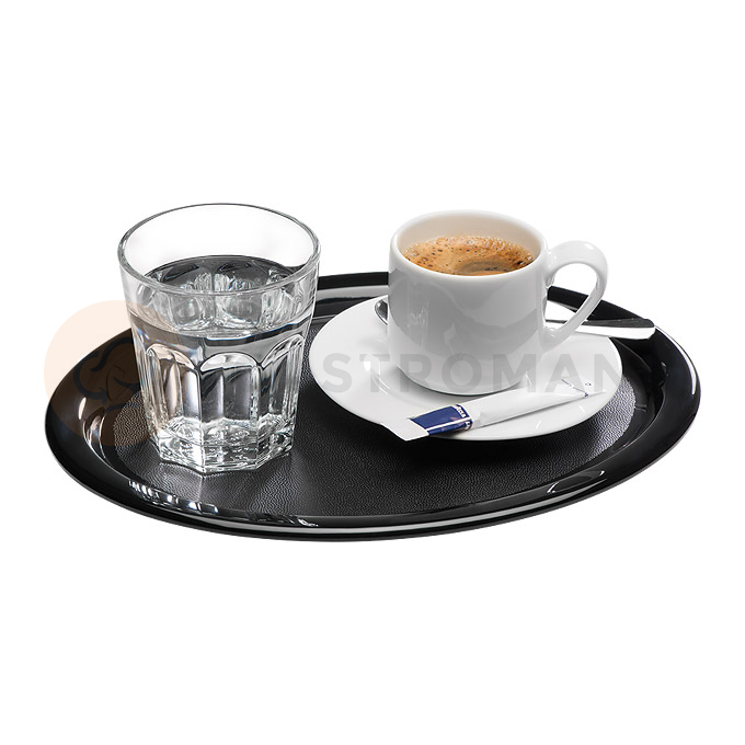 Tácka čierna na servírovanie kávy 260x200x15 mm, melamín | APS, Kaffeehaus