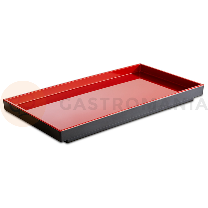 Tácka z čierno-červeného melamínu, 325x176 mm | APS, Asia Plus