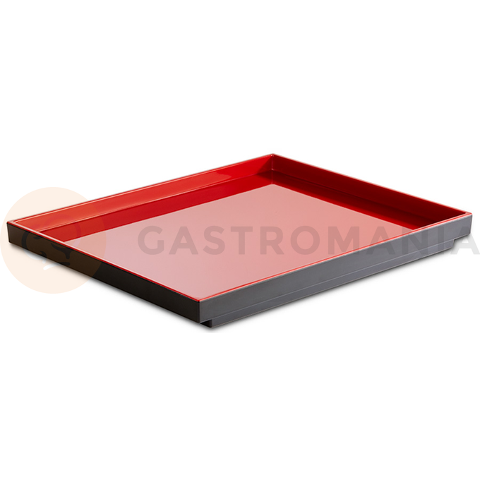 Tácka z čierno-červeného melamínu, 325x265 mm | APS, Asia Plus