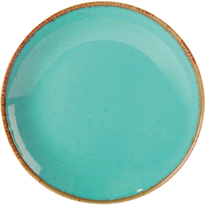Plytký tanier z porcelánu, Ø 30 cm, tyrkysový | PORLAND, Seasons Laguna