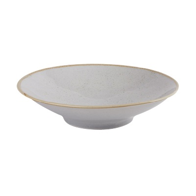 Hlboký tanier footed z porcelánu, Ø 26 cm, svetlo šedý | PORLAND, Seasons Ashen