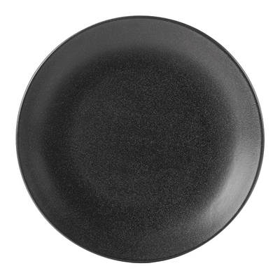 Plytký tanier z porcelánu, Ø 24 cm, čierny  | PORLAND, Seasons Coal