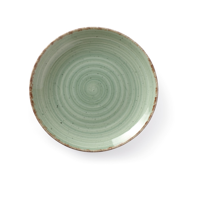 Plytký tanier z porcelánu, Ø 27 cm, zelený | FINE DINE, Nefryt
