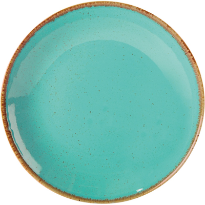 Plytký tanier z porcelánu, Ø 28 cm, tyrkysový | PORLAND, Seasons Laguna