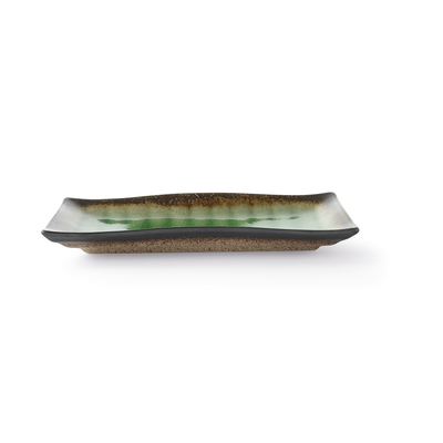 Servírovací tanier z kameniny, 27,2x15 cm, zelený | FINE DINE, Beryl