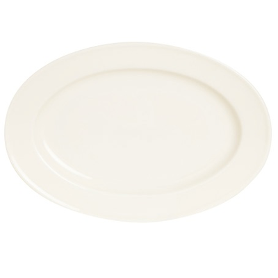 Servírovací tanier z porcelánu oválny, 34x24 cm, krémový | FINE DINE, Crema