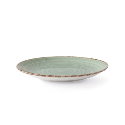 Plytký tanier z porcelánu, Ø 27 cm, zelený | FINE DINE, Nefryt