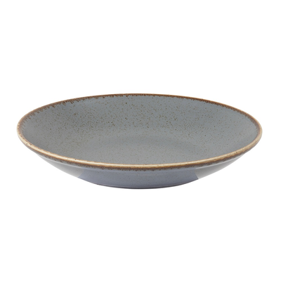 Tanier z porcelánu coupe, Ø 26 cm, šedý | PORLAND, Seasons Stone