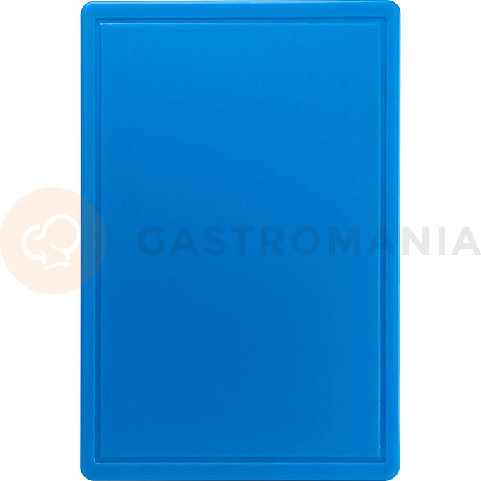 Doska na krájanie s výrezom z modrého polypropylenu 60x40x1,8 cm | STALGAST, 341634