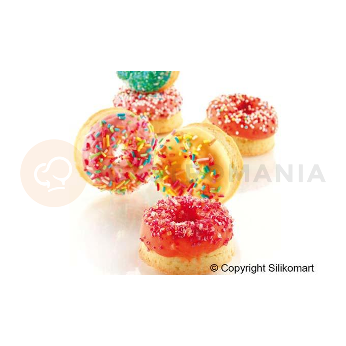 Forma na múčniky a dezerty 15 x donut 45 mm | SILIKOMART, Mini Donuts